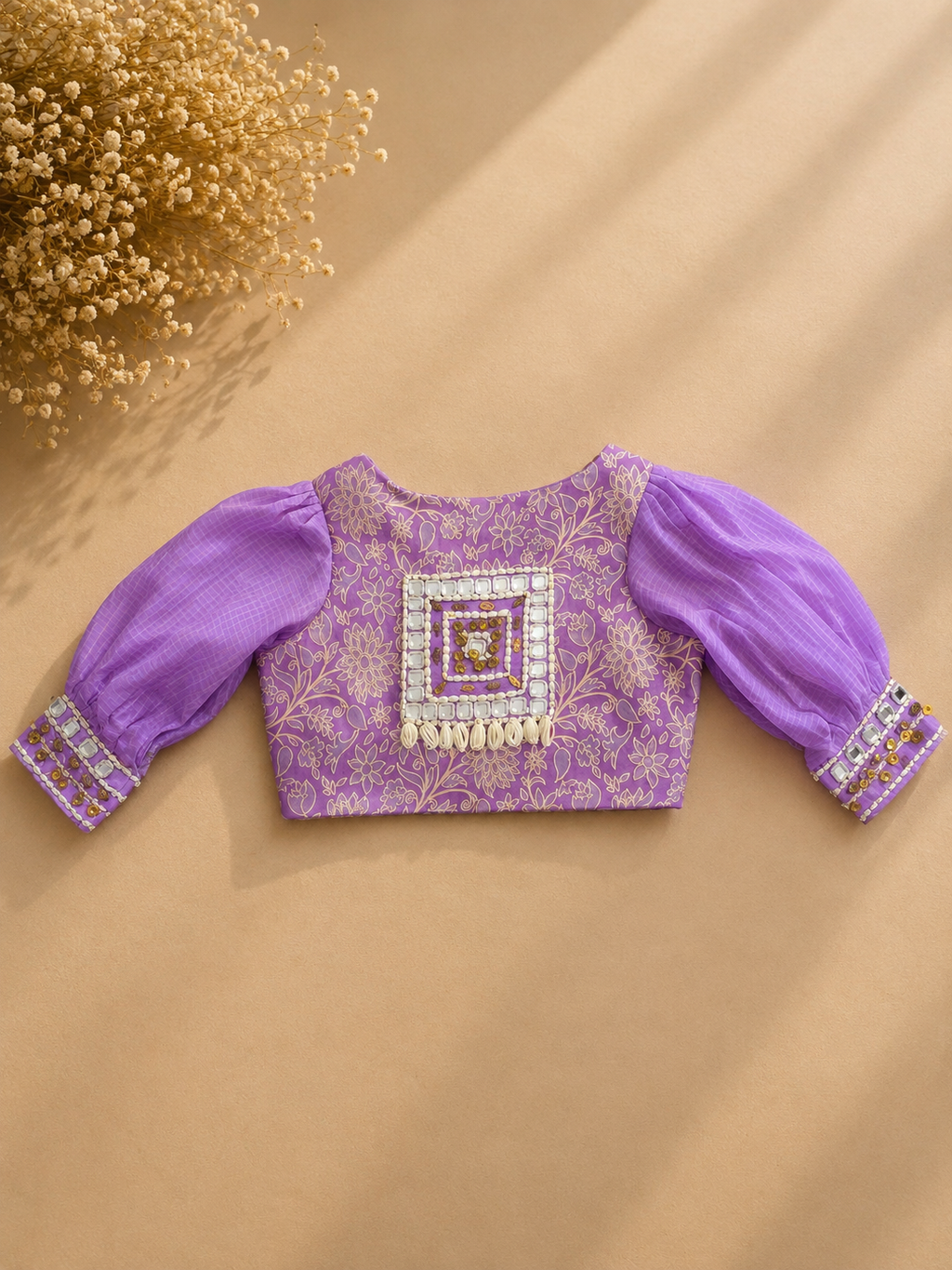Lavendar Simmer Soft Silk Saree with Stitched Blouse