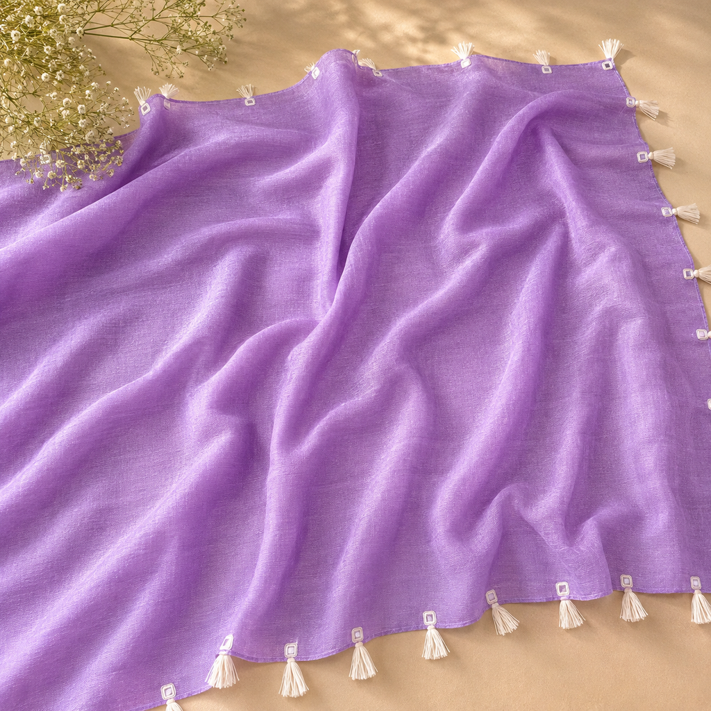 Lavendar Simmer Soft Silk Saree with Stitched Blouse