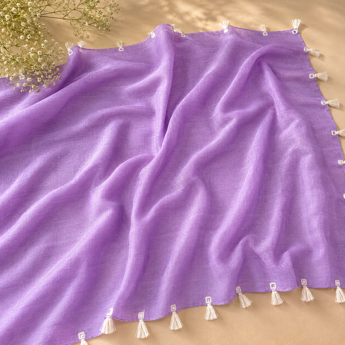 Lavendar Simmer Soft Silk Saree with Stitched Blouse